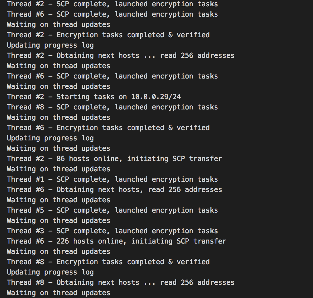 Five/Nine malware’s multi-threaded encryption payload